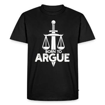 Né pour plaider Judge Advocate Attorney - T-shirt Premium bio Homme - noir - Devant - Nico (187cm)