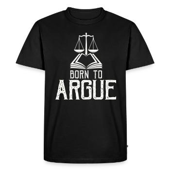 Né pour plaider Judge Advocate Attorney - T-shirt Premium bio Homme - noir - Devant - Nico (187cm)