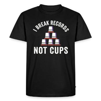 Sport Stacking Stacks Stacked Speed Cup - Men's Premium Organic T-Shirt - black - Front - Nico (187cm)