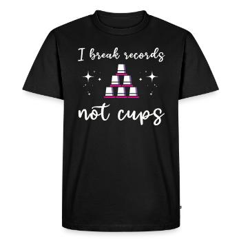 Sport Stacking Stacks Stacked Speed Cup - Men's Premium Organic T-Shirt - black - Front - Nico (187cm)