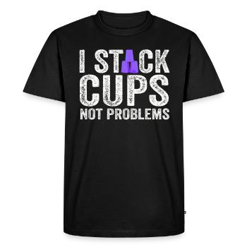 Sport Stacking Stacks Stacked Speed Cup - Men's Premium Organic T-Shirt - black - Front - Nico (187cm)