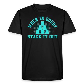 Sport Stacking Stacks Stacked Speed Cup - Men's Premium Organic T-Shirt - black - Front - Nico (187cm)