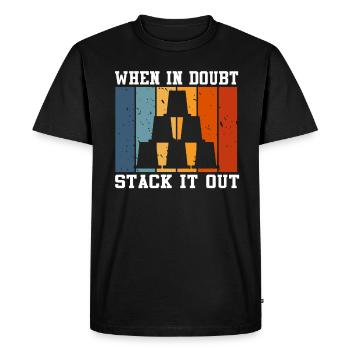 Sport Stacking Stacks Stacked Speed Cup - Men's Premium Organic T-Shirt - black - Front - Nico (187cm)