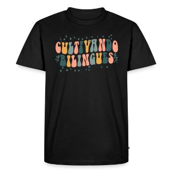 Cultivando Bilingües Spanish Teacher - Men's Premium Organic T-Shirt - black - Front - Nico (187cm)