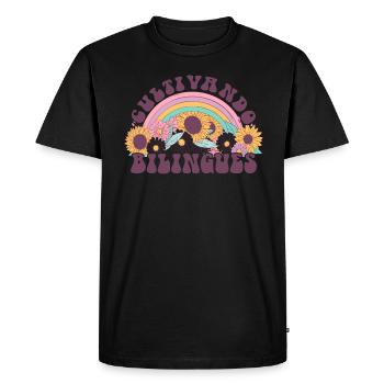 Cultivando Bilingües Spanish Teacher - Men's Premium Organic T-Shirt - black - Front - Nico (187cm)