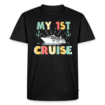 Ma première croisière en famille - Fun - T-shirt Premium bio Homme - noir - Devant - Nico (187cm)