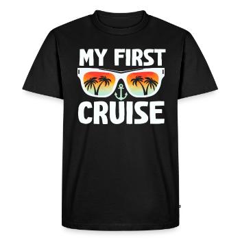 Ma première croisière en famille - Fun - T-shirt Premium bio Homme - noir - Devant - Nico (187cm)