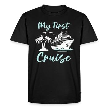Ma première croisière en famille - Fun - T-shirt Premium bio Homme - noir - Devant - Nico (187cm)