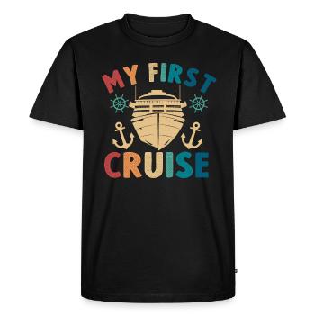 Ma première croisière en famille - Fun - T-shirt Premium bio Homme - noir - Devant - Nico (187cm)