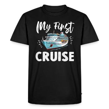 Mes premières vacances en famille en croisière - Amusant - T-shirt Premium bio Homme - noir - Devant - Nico (187cm)