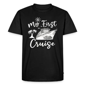Ma première croisière en famille - Fun - T-shirt Premium bio Homme - noir - Devant - Nico (187cm)