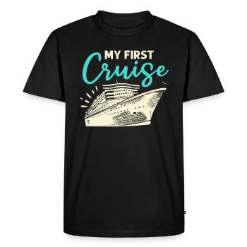 Ma première croisière en famille - Fun - T-shirt Premium bio Homme - noir - Devant - Nico (187cm)