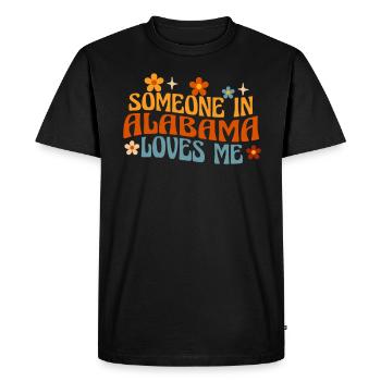 Quelqu’un en Alabama m’aime - T-shirt Premium bio Homme - noir - Devant - Nico (187cm)