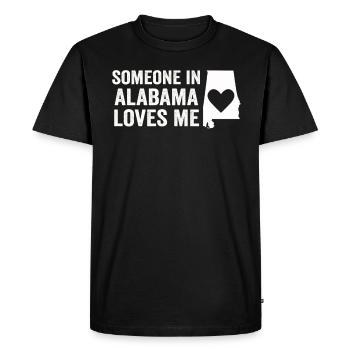 Quelqu’un en Alabama m’aime - T-shirt Premium bio Homme - noir - Devant - Nico (187cm)