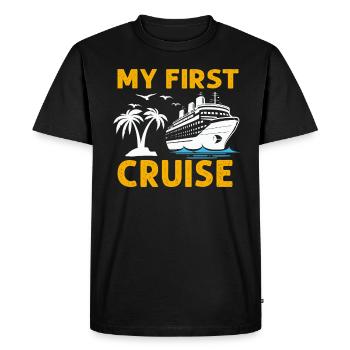 Ma première croisière en famille - Fun - T-shirt Premium bio Homme - noir - Devant - Nico (187cm)