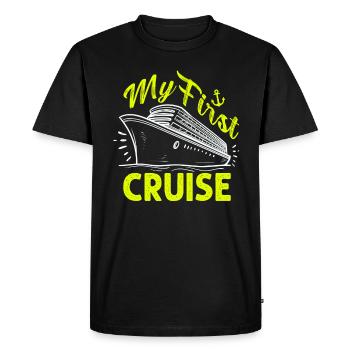 Ma première croisière en famille - Fun - T-shirt Premium bio Homme - noir - Devant - Nico (187cm)