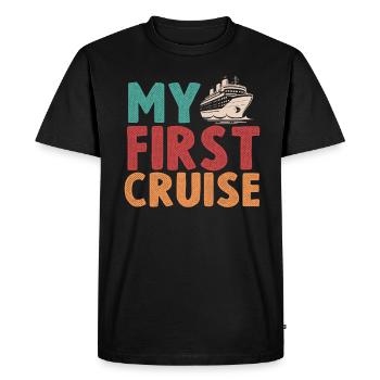 Ma première croisière en famille - Fun - T-shirt Premium bio Homme - noir - Devant - Nico (187cm)