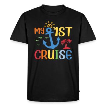 Ma première croisière en famille - Fun - T-shirt Premium bio Homme - noir - Devant - Nico (187cm)