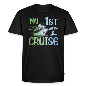 Ma première croisière en famille - Fun - T-shirt Premium bio Homme - noir - Devant - Nico (187cm)