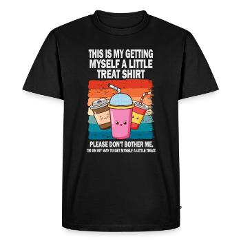 Dessert crémeux au sundae Ne me dérangez pas - T-shirt Premium bio Homme - noir - Devant - Nico (187cm)