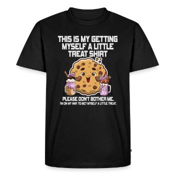 Dessert crémeux au sundae Ne me dérangez pas - T-shirt Premium bio Homme - noir - Devant - Nico (187cm)