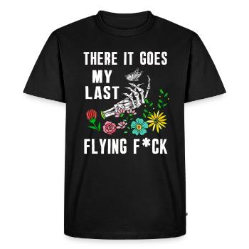 There It Goes My Last Flying F - Men's Premium Organic T-Shirt - black - Front - Nico (187cm)