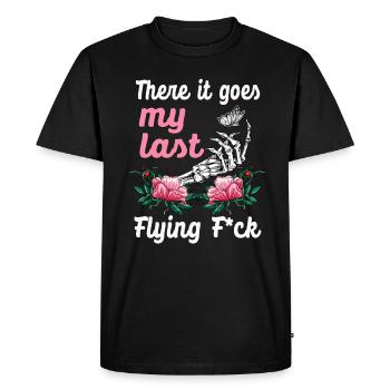 There It Goes My Last Flying F - Men's Premium Organic T-Shirt - black - Front - Nico (187cm)