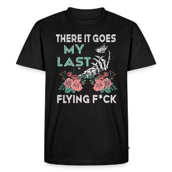 There It Goes My Last Flying F - Men's Premium Organic T-Shirt - black - Front - Nico (187cm)
