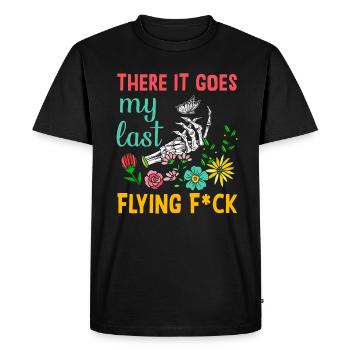 There It Goes My Last Flying F - Men's Premium Organic T-Shirt - black - Front - Nico (187cm)