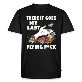 There It Goes My Last Flying F - Men's Premium Organic T-Shirt - black - Front - Nico (187cm)