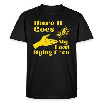 There It Goes My Last Flying F - Men's Premium Organic T-Shirt - black - Front - Nico (187cm)