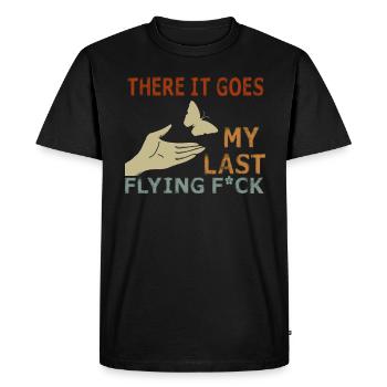 There It Goes My Last Flying F - Men's Premium Organic T-Shirt - black - Front - Nico (187cm)