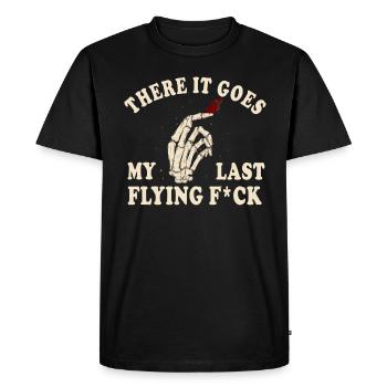 There It Goes My Last Flying F - Men's Premium Organic T-Shirt - black - Front - Nico (187cm)