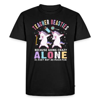 Les meilleurs amis des enseignants parce qu’ils deviennent fous - T-shirt Premium bio Homme - noir - Devant - Nico (187cm)