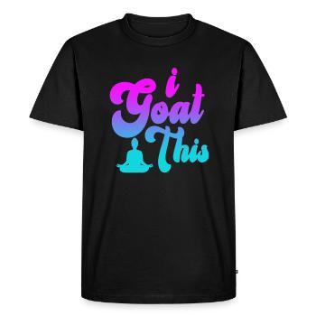 I Goat This Yoga Enthusiast - Men's Premium Organic T-Shirt - black - Front - Nico (187cm)