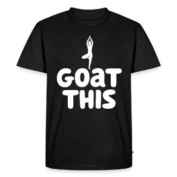 I Goat This Yoga Enthusiast - Men's Premium Organic T-Shirt - black - Front - Nico (187cm)