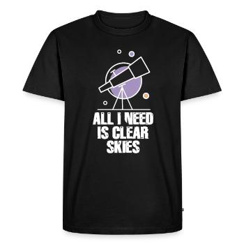 Astrophotographie Astronomy Space Camera : - T-shirt Premium bio Homme - noir - Devant - Nico (187cm)