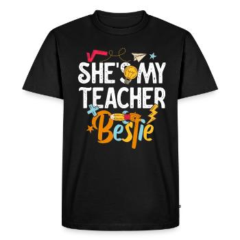 Les meilleurs amis des enseignants parce qu’ils deviennent fous - T-shirt Premium bio Homme - noir - Devant - Nico (187cm)