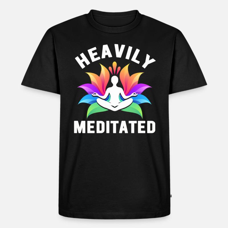 Stark meditiert - Männer Premium Bio T-Shirt - Schwarz