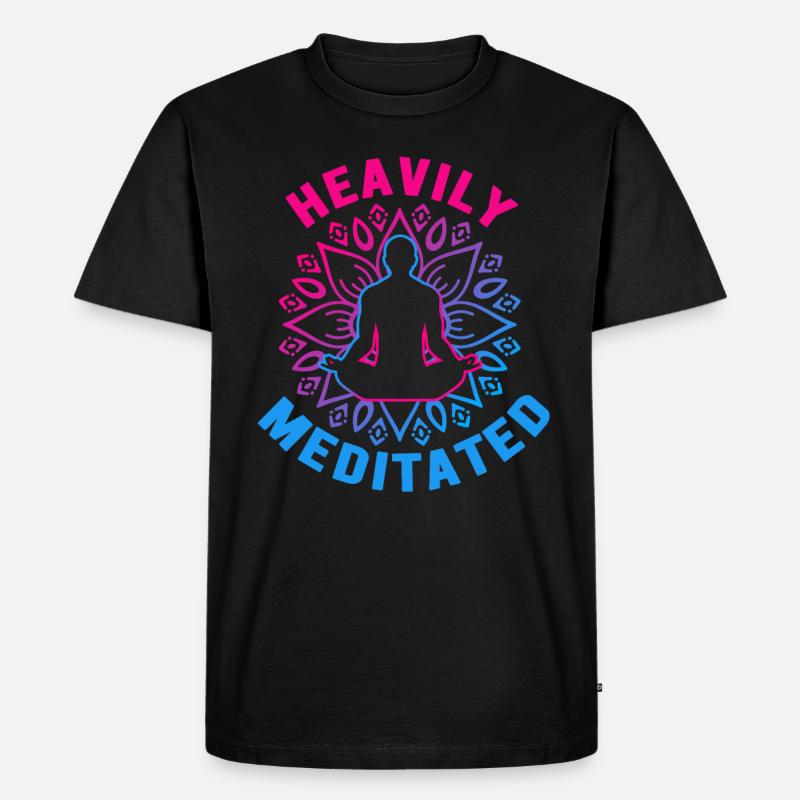 Stark meditiert - Männer Premium Bio T-Shirt - Schwarz