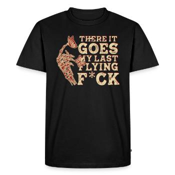 There It Goes My Last Flying F - Men's Premium Organic T-Shirt - black - Front - Nico (187cm)