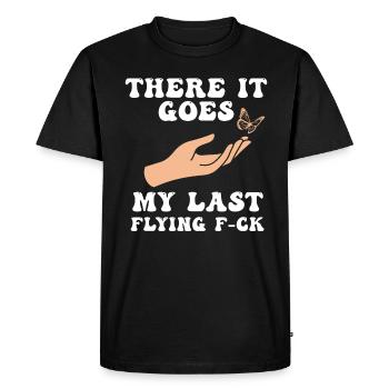 There It Goes My Last Flying F - Men's Premium Organic T-Shirt - black - Front - Nico (187cm)