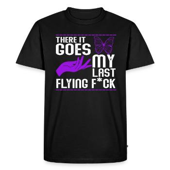 There It Goes My Last Flying F - Men's Premium Organic T-Shirt - black - Front - Nico (187cm)