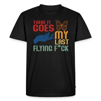 There It Goes My Last Flying F - Men's Premium Organic T-Shirt - black - Front - Nico (187cm)