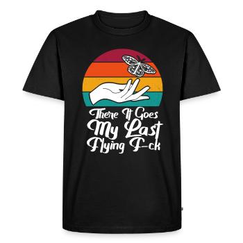 There It Goes My Last Flying F - Men's Premium Organic T-Shirt - black - Front - Nico (187cm)