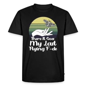 There It Goes My Last Flying F - Men's Premium Organic T-Shirt - black - Front - Nico (187cm)