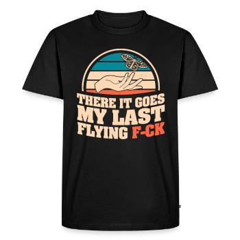 There It Goes My Last Flying F - Men's Premium Organic T-Shirt - black - Front - Nico (187cm)