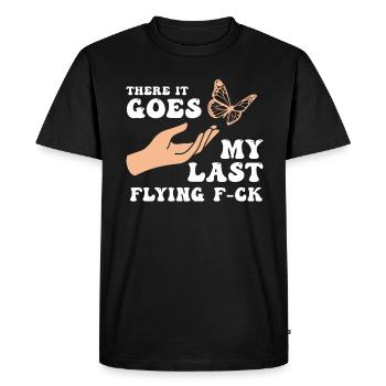 There It Goes My Last Flying F - Men's Premium Organic T-Shirt - black - Front - Nico (187cm)