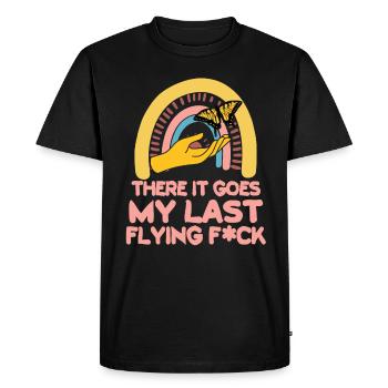 There It Goes My Last Flying F - Men's Premium Organic T-Shirt - black - Front - Nico (187cm)