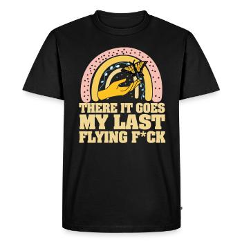 There It Goes My Last Flying F - Men's Premium Organic T-Shirt - black - Front - Nico (187cm)